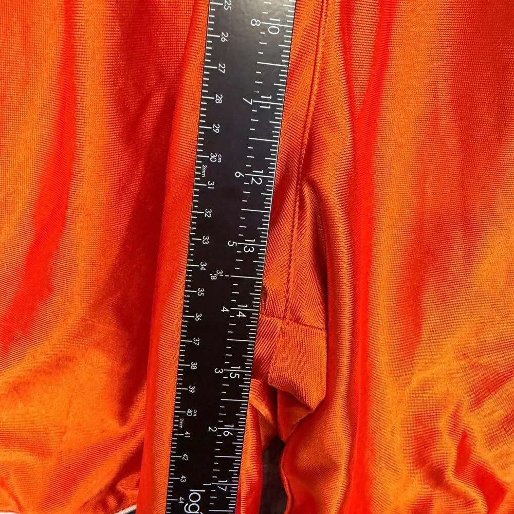 Vintage Adidas Men's Basketball Shorts Size M Orange Workout Y2K Dazzle Silky